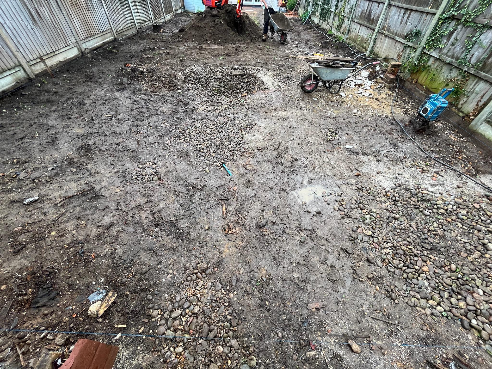 Anthracite Porcelain Patios with Connecting Path finished photo 2