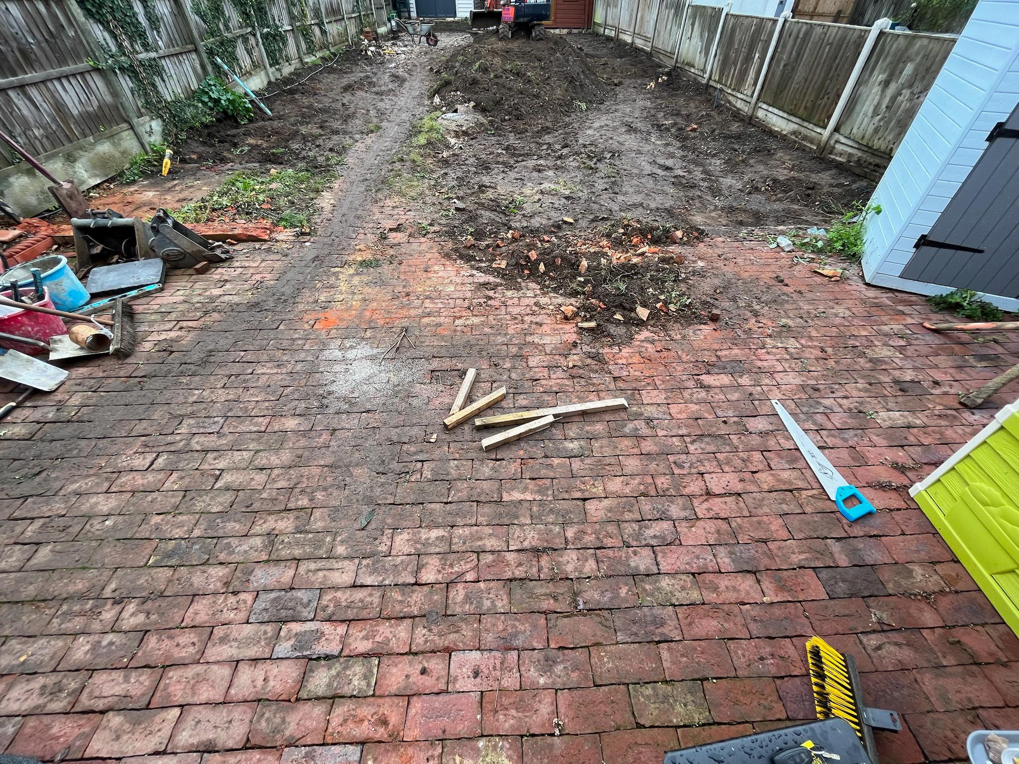 Anthracite Porcelain Patios with Connecting Path finished photo 4