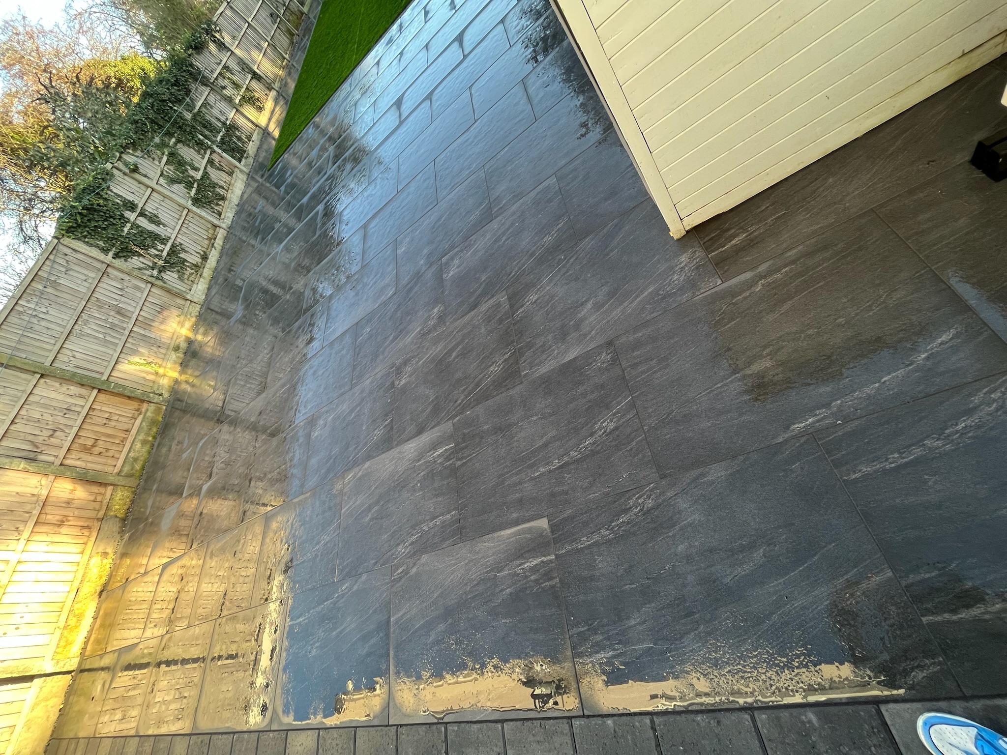 Anthracite Porcelain Patios with Connecting Path finished photo 13