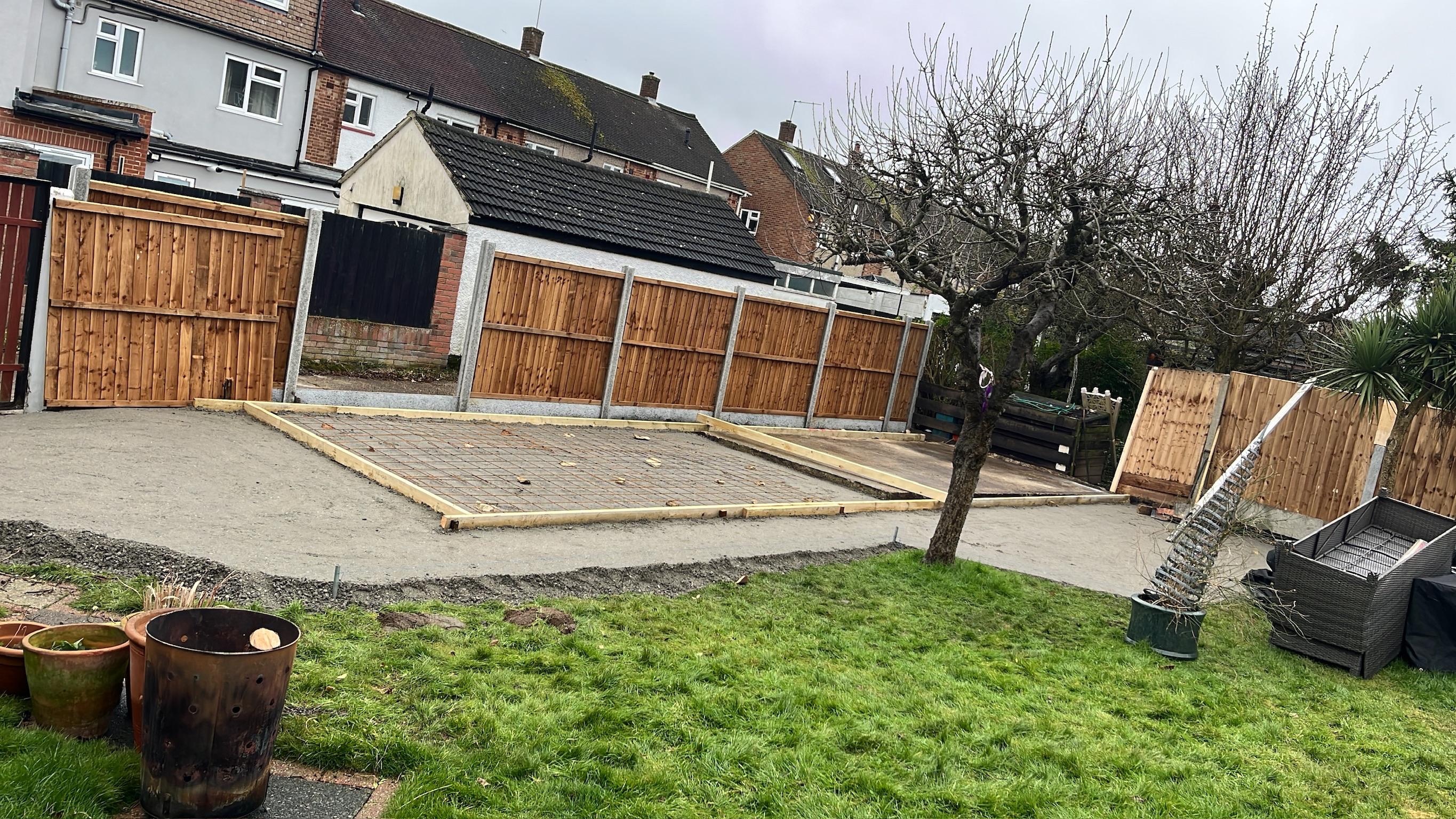 Kandla Grey Indian Sandstone Patio with Charcoal Border finished photo 3